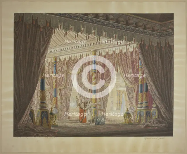 Oriental hall, 1831. Creator: Ludwig Daniel Philipp Schmidt.