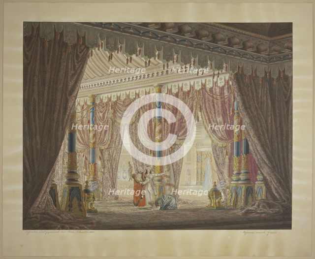 Oriental hall, 1831. Creator: Ludwig Daniel Philipp Schmidt.