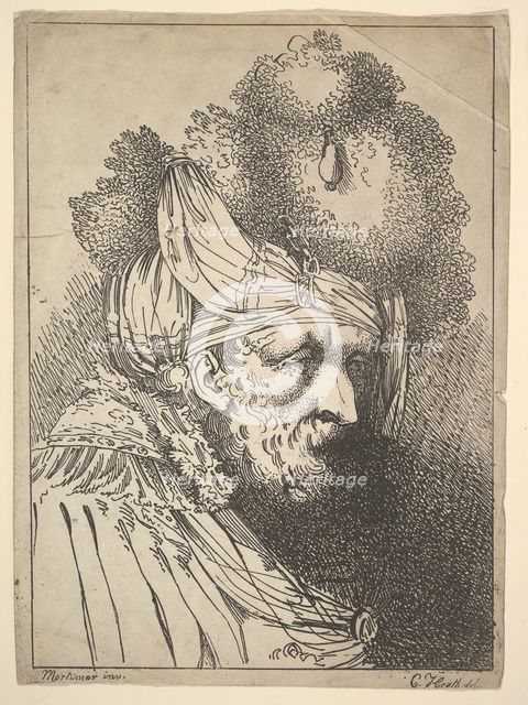 Oriental Head, ca. 1803. Creator: Charles Theodosius Heath.