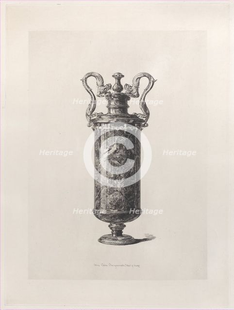 Oriental Jasper Vase, 1864. Creator: Jules-Ferdinand Jacquemart.