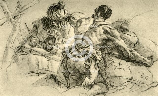 'Oriental Merchants with Bales of Wares', 1753, (1928). Artist: Giovanni Battista Tiepolo.