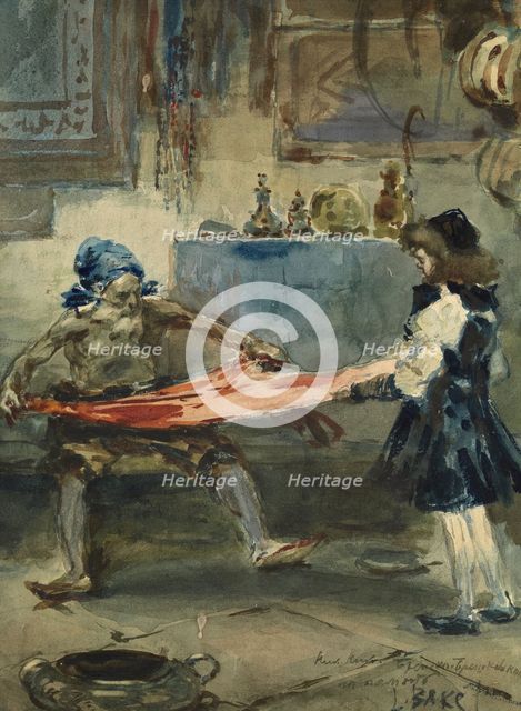 Oriental Scene. Artist: Bakst, Léon (1866-1924)