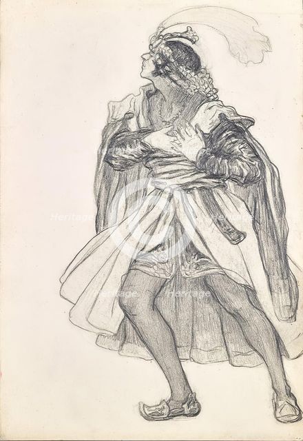Oriental prince in adoration pose, c1900. Creator: Franz Bauer.