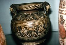 Orientalising Vase with Harpy, Sphinx and Lion, c6th century BC