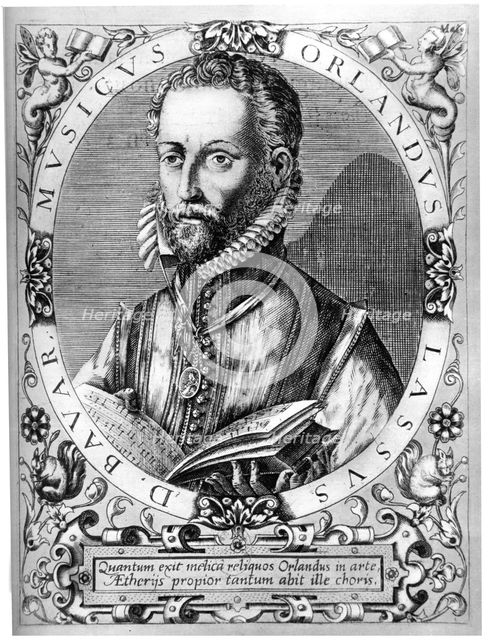Orlande de Lassus, Franco-Flemish composer of the late Renaissance. Creator: Rene Boyvin.