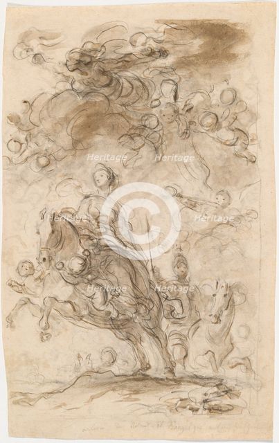 Orlando and Angelica Arrive at Charlemagne's Camp. Creator: Jean-Honore Fragonard.