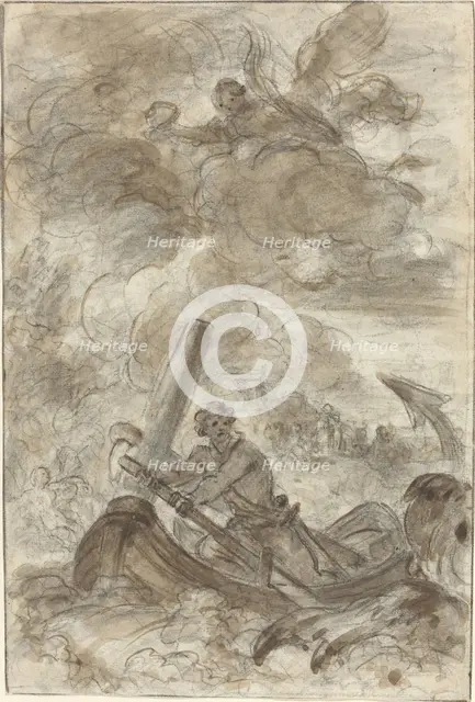 Orlando Kills the Orc with an Anchor. Creator: Jean-Honore Fragonard.