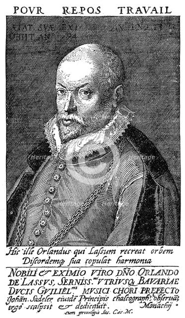 Orlandus Lassus, Flemish Renaissance composer and musician, 16th century. Artist: Unknown