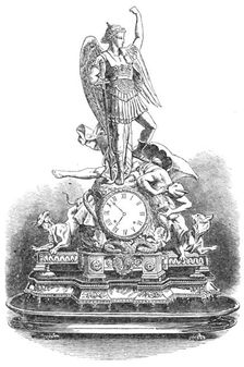 Ormoulu clock, presented by the Empress of the French...for...St. Mary’s Orphanage..., 1864. Creator: Unknown
