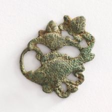 Ornament: carp and lotus buds and leaf, Goryeo period, 12th-13th century. Creator: Unknown