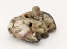 Ornament: boy with reclining elephant, Mid-Ming to Qing dynasty, 1600 to 1911. Creator: Unknown