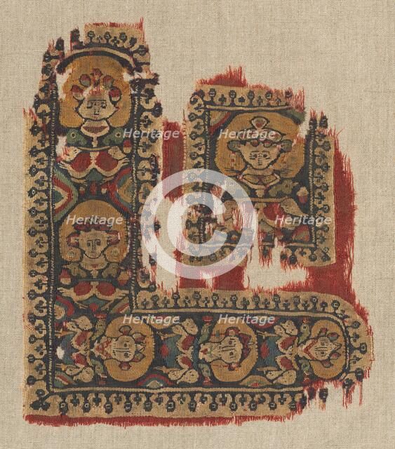 Ornament (Gammadion and Segmentum) from a Tunic, 500s. Creator: Unknown.