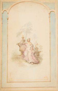 Ornament Design for Wall Panel, 19th century. Creator: Anon