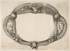 Ornament Design for a Thesis on the Device: Quest un soccorso, ca. 1656. Creator: Stefano della Bella
