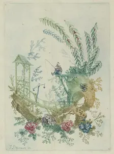 Ornament Design from Nouvelle Suite de Cahiers de Dessins Chinois, 1790s. Creator: Jean-Baptiste Pillement
