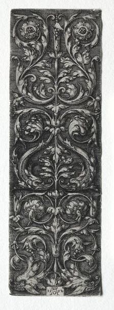 Ornament Design with Fishes, 1552. Creator: Heinrich Aldegrever (German, 1502-1555/61)
