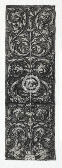 Ornament Design with Fishes, 1552. Creator: Heinrich Aldegrever (German, 1502-1555/61).