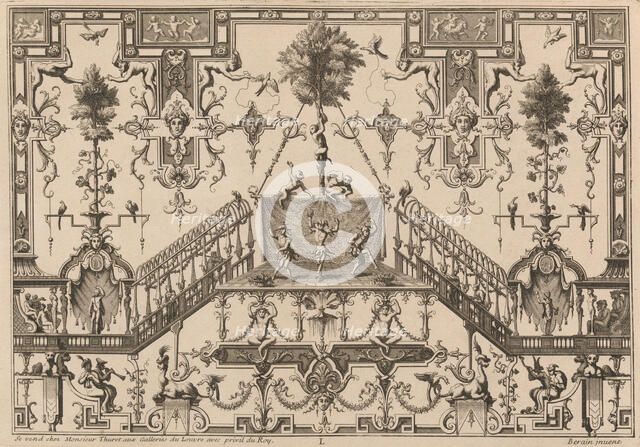 Ornament Designs Invented by J. Berain, 1711 or after. Creator: Jean Berain.