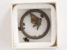 Ornament: dragonfly (in fragments), Goryeo period, 12th-13th century. Creator: Unknown