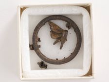 Ornament: dragonfly (in fragments), Goryeo period, 12th-13th century. Creator: Unknown