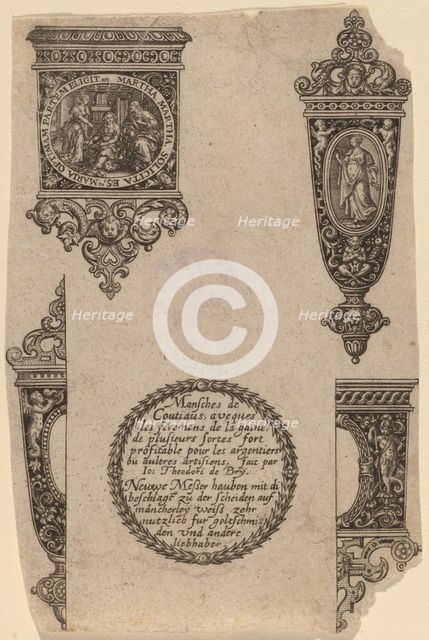 Ornament for Knife Handle. Creator: Theodor de Bry.