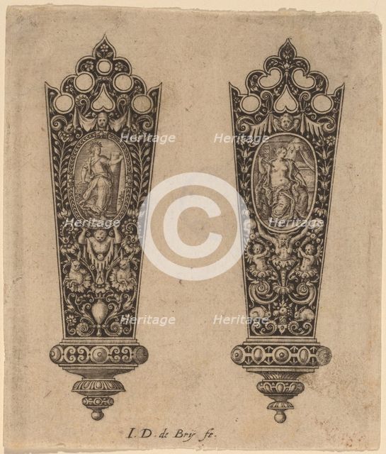 Ornament for Knife Handle. Creator: Theodor de Bry.
