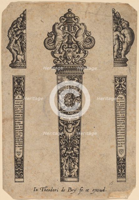 Ornament for Knife Handle. Creator: Theodor de Bry.