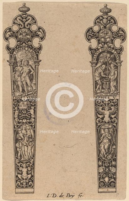 Ornament for Knife Handle. Creator: Theodor de Bry.