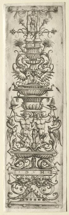 Ornament Fillet with Candelabre-Ornament. Creator: Daniel I Hopfer (German, c. 1470-1536)