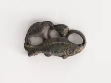 Ornament: fish, lotus leaf, and lotus seed pod, Goryeo period, 12th-13th century. Creator: Unknown