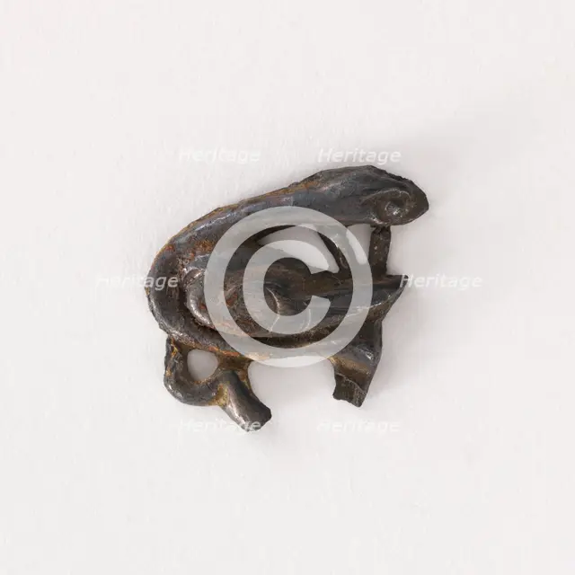Ornament fragment: goose and water plants, Goryeo period, 12th-13th century. Creator: Unknown.