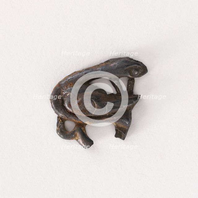 Ornament fragment: goose and water plants, Goryeo period, 12th-13th century. Creator: Unknown.