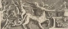 Ornament frieze with winged Centaur, 1531-76. Creator: Giulio Bonasone