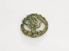 Ornament: immortal, crane, and clouds, Goryeo period, 12th-13th century. Creator: Unknown