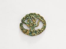 Ornament: immortal, crane, and clouds, Goryeo period, 12th-13th century. Creator: Unknown