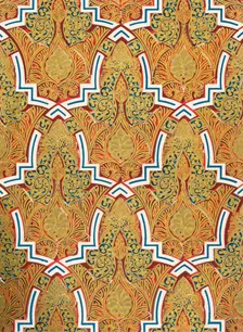 Ornament in panels on the walls, Court of the Mosque 1907. Creator: Unknown