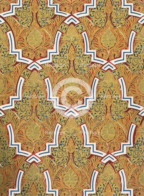 'Ornament in panels on the walls, Court of the Mosque', 1907. Creator: Unknown.