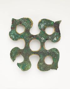 Ornament in the form of a persimmon receptacle (fragment), Han dynasty, 206 BCE-220 CE. Creator: Unknown