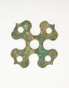 Ornament in the form of a persimmon receptacle, Han dynasty, 206 BCE-220 CE. Creator: Unknown
