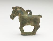 Ornament in the form of a standing horse, Period of Division, 220-589. Creator: Unknown