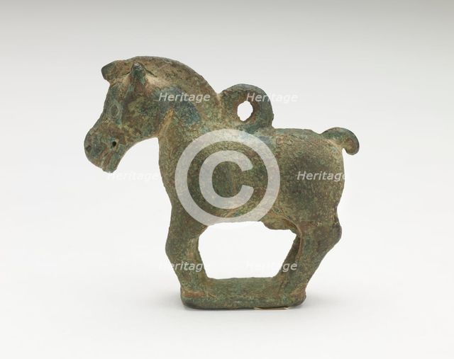Ornament in the form of a standing horse, Period of Division, 220-589. Creator: Unknown.