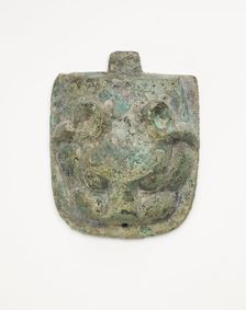 Ornament in the form of an animal mask, Han dynasty, 206 BCE-220 CE. Creator: Unknown