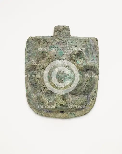 Ornament in the form of an animal mask, Han dynasty, 206 BCE-220 CE. Creator: Unknown.
