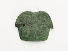 Ornament in the form of an animal mask, Western Zhou dynasty, ca. 1050-770 BCE. Creator: Unknown