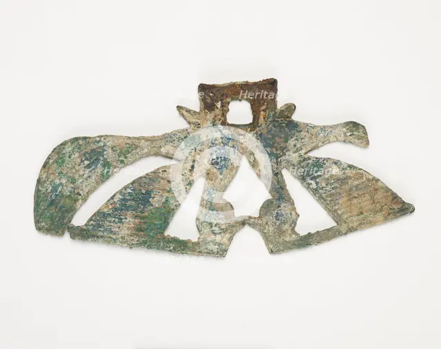 Ornament in the form of two birds, Han dynasty, 206 BCE-220 CE. Creator: Unknown.