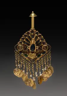 Ornament in the Shape of a Peacock, 1600s-1700s. Creator: Unknown