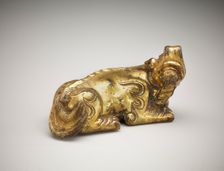 Ornament or weight: a recumbent ch'i-lin, Qing dynasty, 18th century. Creator: Unknown