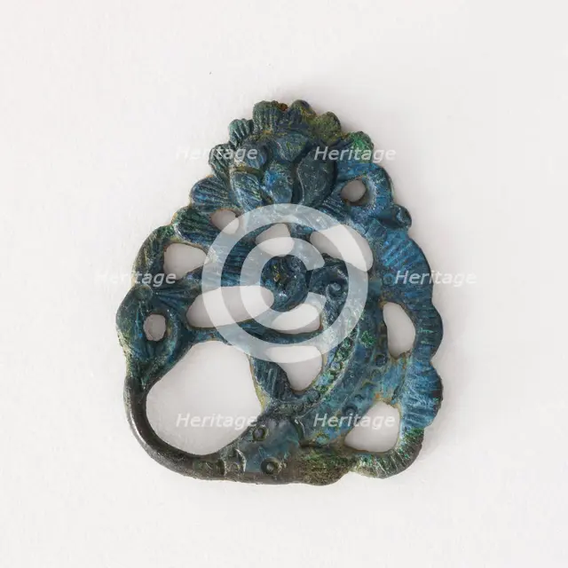 Ornament: lotus and carp (a set with F1916.731, 732, and 738), Goryeo period, 12th-13th century. Creator: Unknown.