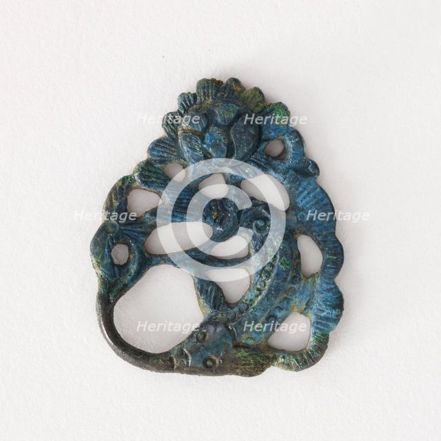Ornament: lotus and carp (a set with F1916.731, 732, and 738), Goryeo period, 12th-13th century. Creator: Unknown.