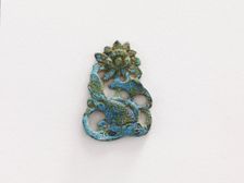 Ornament: lotus and carp (pair with F1916.755), Goryeo period, 12th-13th century. Creator: Unknown